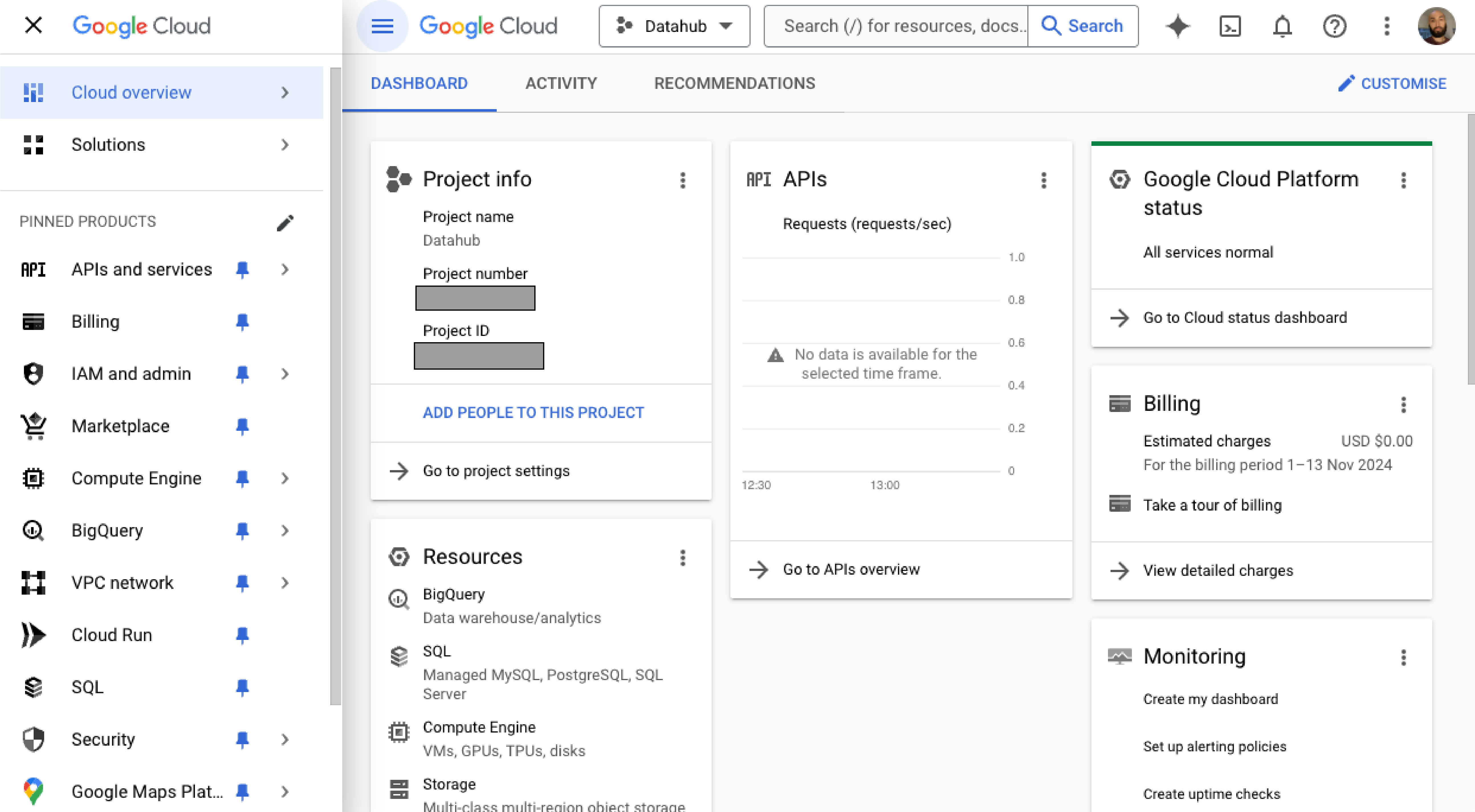 Datahub cloud project