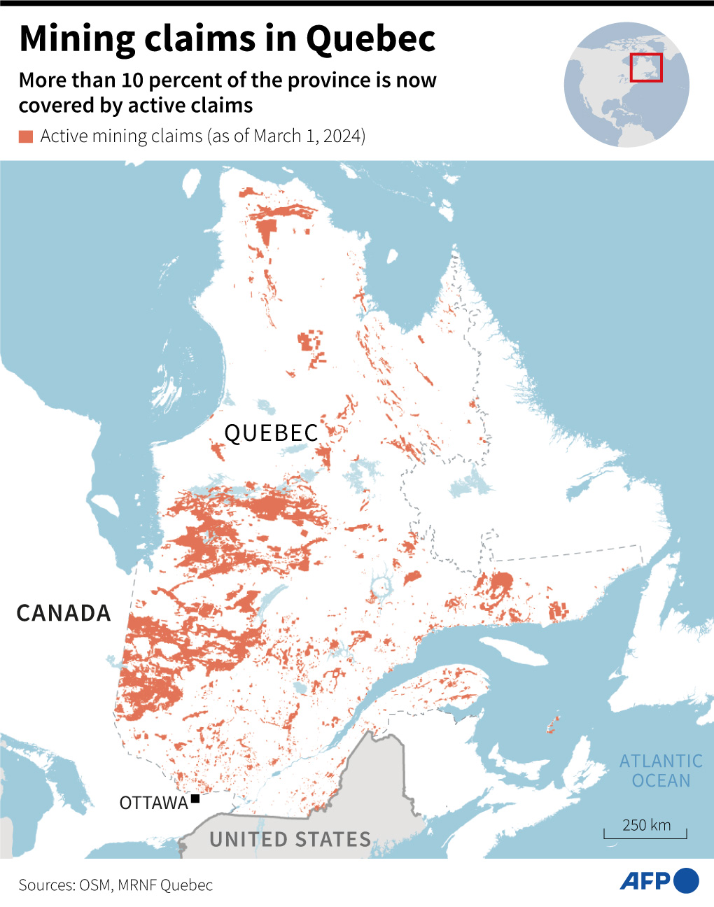 Quebec mining claims